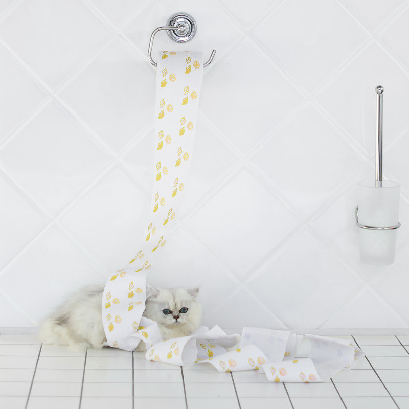 Brosse de toilette murale et porte-serrage 15 po. h Studio, Chrome poli