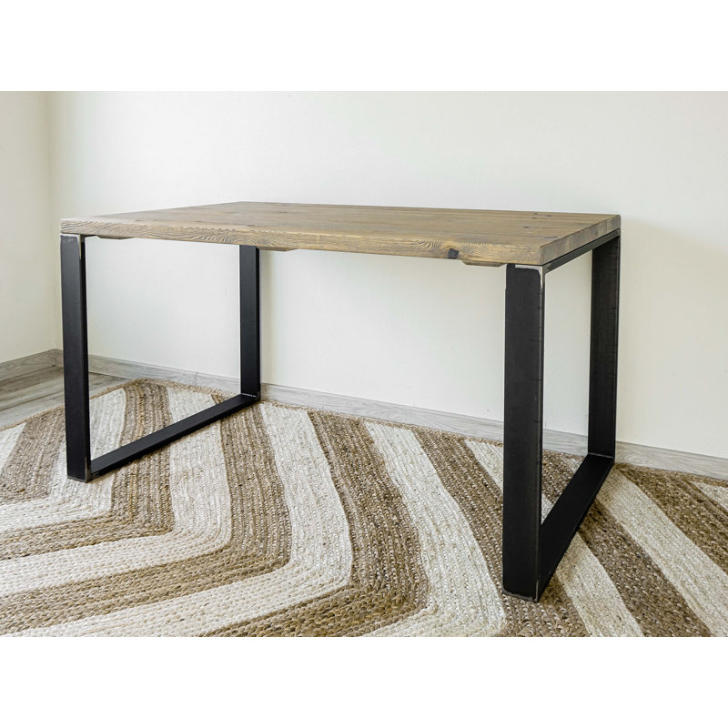 Payson Solid Wood Top Metal Base Writing Desk