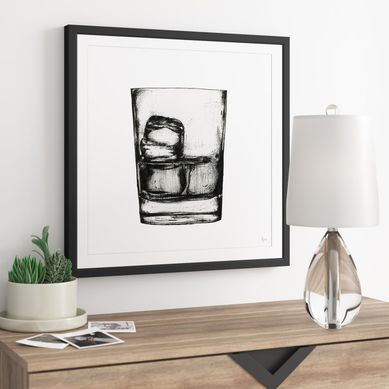 Bourbon on the Rocks par Eyre Tarney - reproduction d'art sur papier encadrée, H 18 po x l 18 po x P 1,5 po