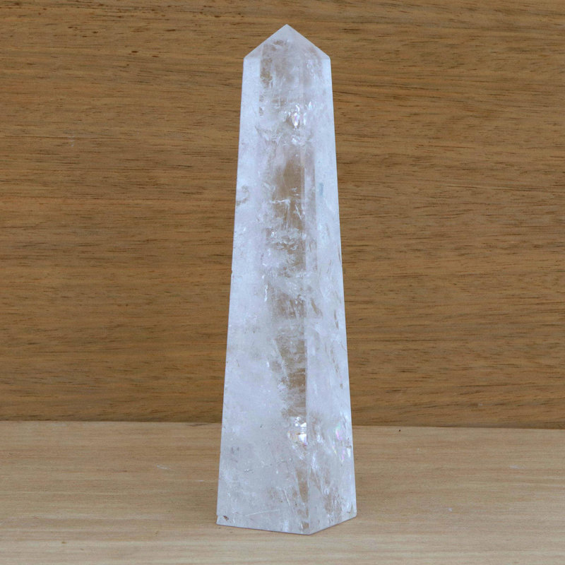 Sculpture Makenna Obelisk of Protection, Blanc