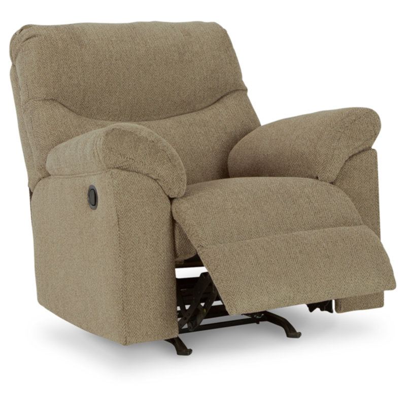 Alphons Upholstered Recliner, Brown 100% Polyester