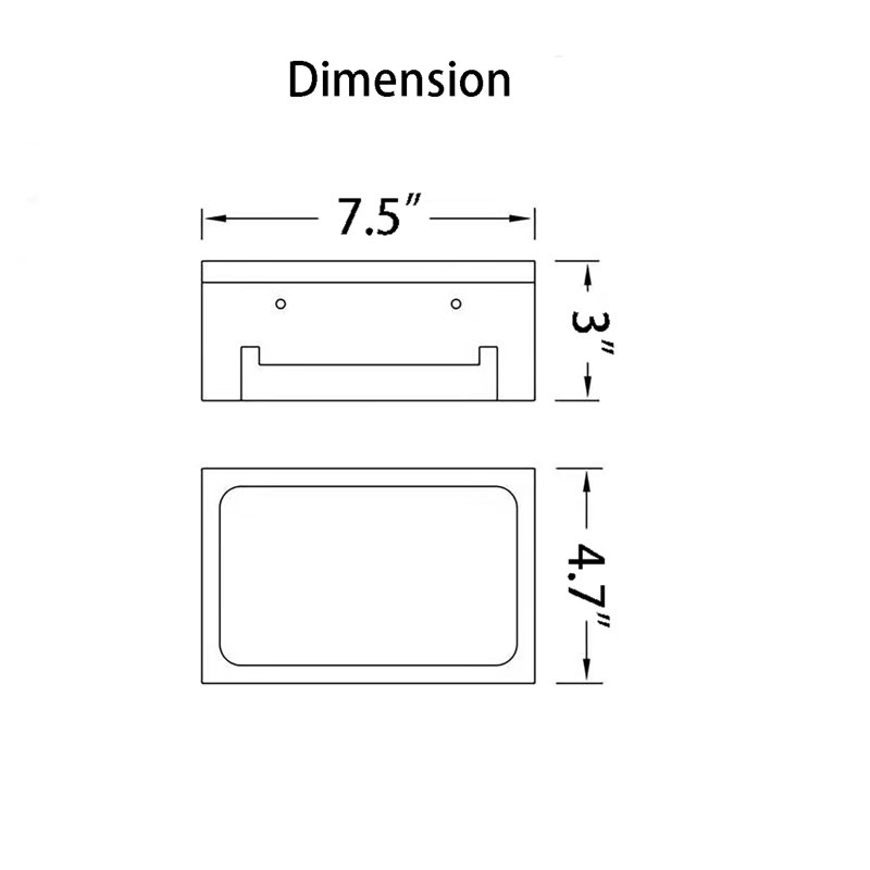 Porte-papier hygiénique à réservoir avec tablette, Or