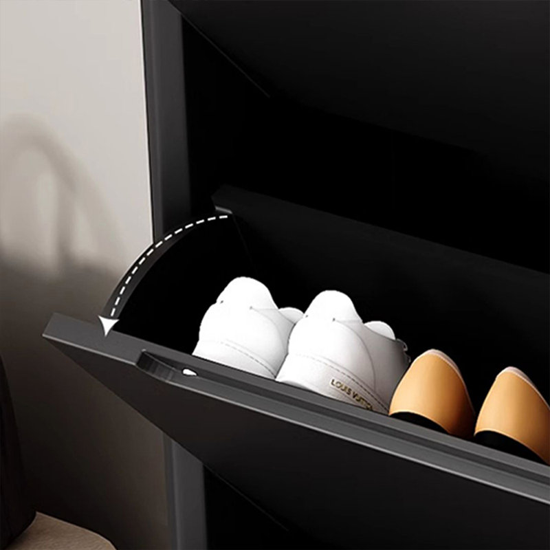 Black Solid wood Shoe Storage