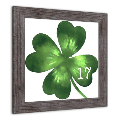 Large Four Leaf Leaf Trèfle, reproduction encadrée 2
