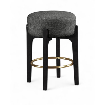 Tabouret de comptoir rembourré en tissu Maud