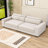 Angelamarie Upholstered Sofa Couch with 2 Lumbar Pillows, Modern Loveseat Sofa for Living Room-830103710