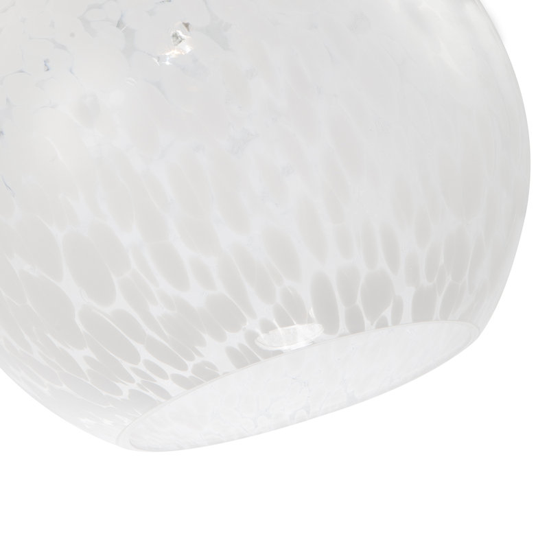 21cm H Glass Round Pendant Shade ( No Direct Attachment Method ) in White