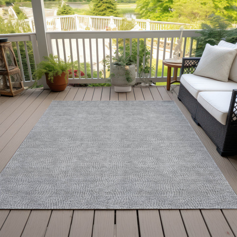 Tapis intérieur / extérieur lavable à la machine Chayden ACN1057, Rectangle 5 pi x 7 pi 6 po