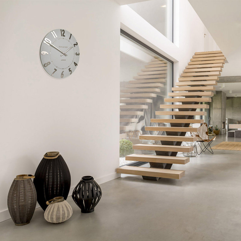Mulberry Metal Wall Clock, Cloud Grey, Small