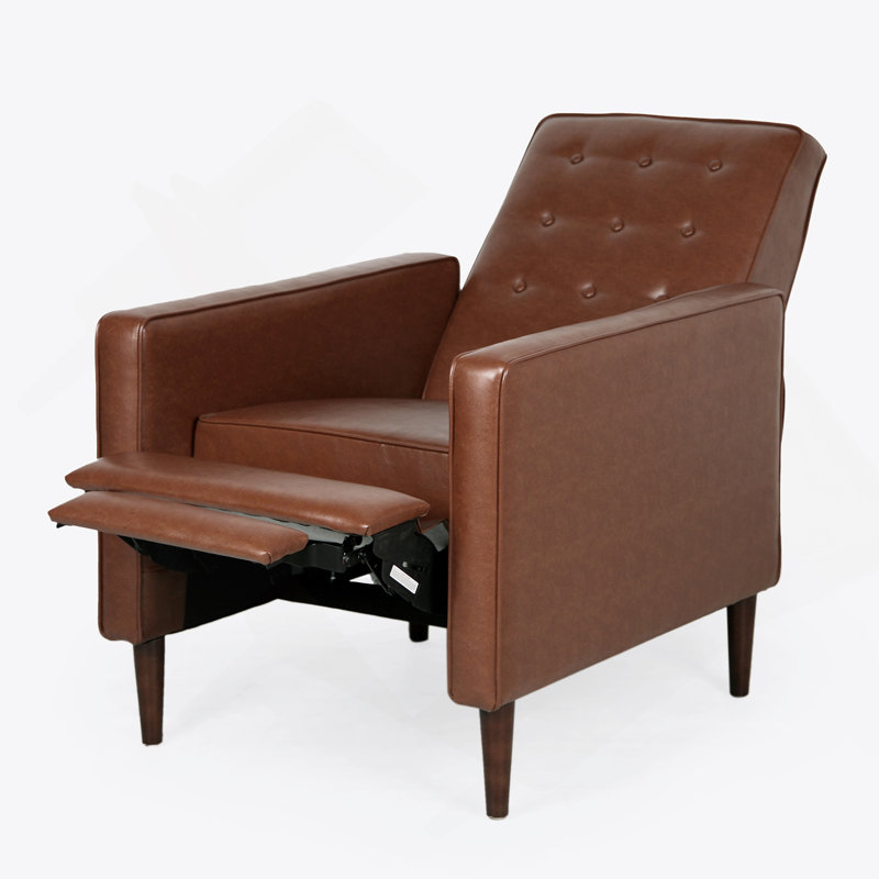 Fauteuil inclinable, Similicuir brun clair