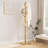 This Brown, Sturdy Floor-Standing Coat Rack Features A Solid Square Base, Eight Built-In Hooks, And Is Easy To Assemble. It's Suitable For Storing Clothes And Hats In Bedrooms, Entryways, And Offices.-134011814