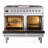 ILVE Nostalgie II Series 40 inch Dual Fuel Range with 6 Sealed Burners, Griddle (Glass Door)-99299499-99299489