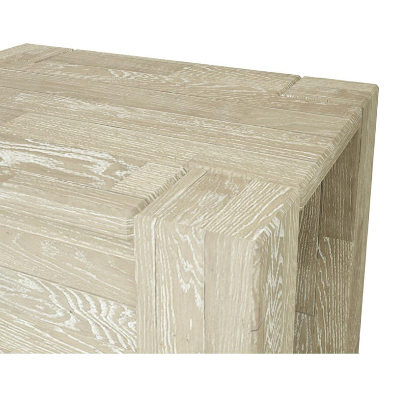 Strathaven 45 cm W Solid Wood Bedside Table, Sonoma