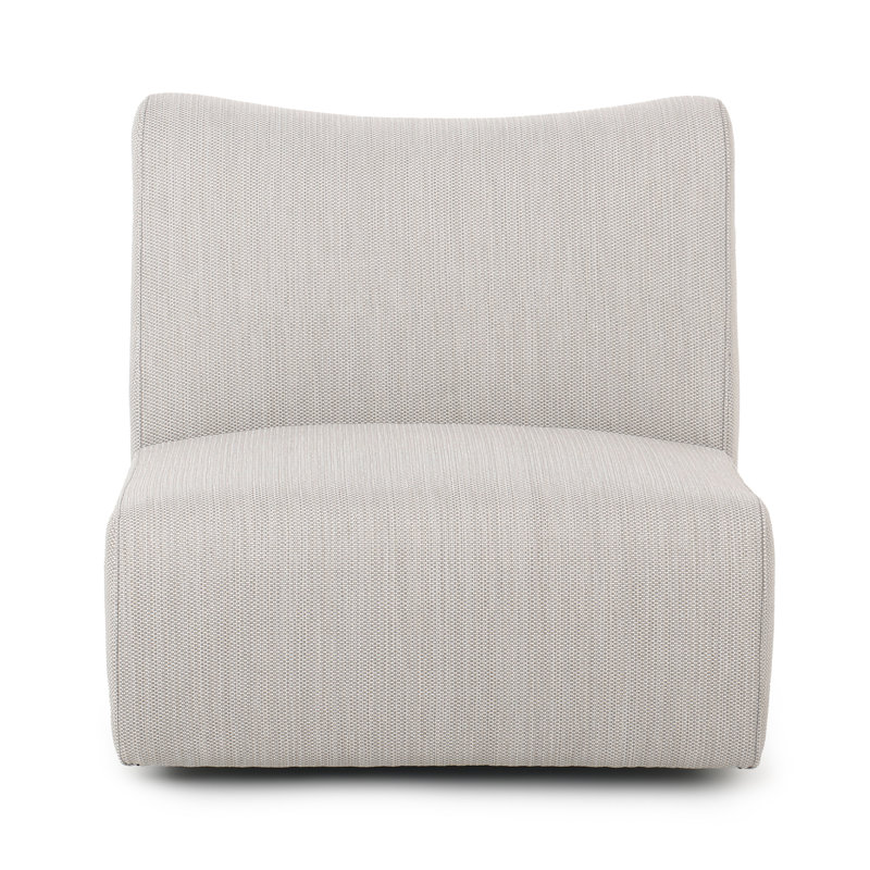 Atlas Outdoor Swivel Accent Chair Light Gray