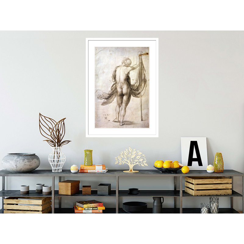 «Nude Study» par Albrecht Dürer - reproduction d'art numérique encadrée, H 21,75 po x l 16,5 po