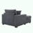 43.5" Oversized Chaise Lounger with Charge Station-102038759