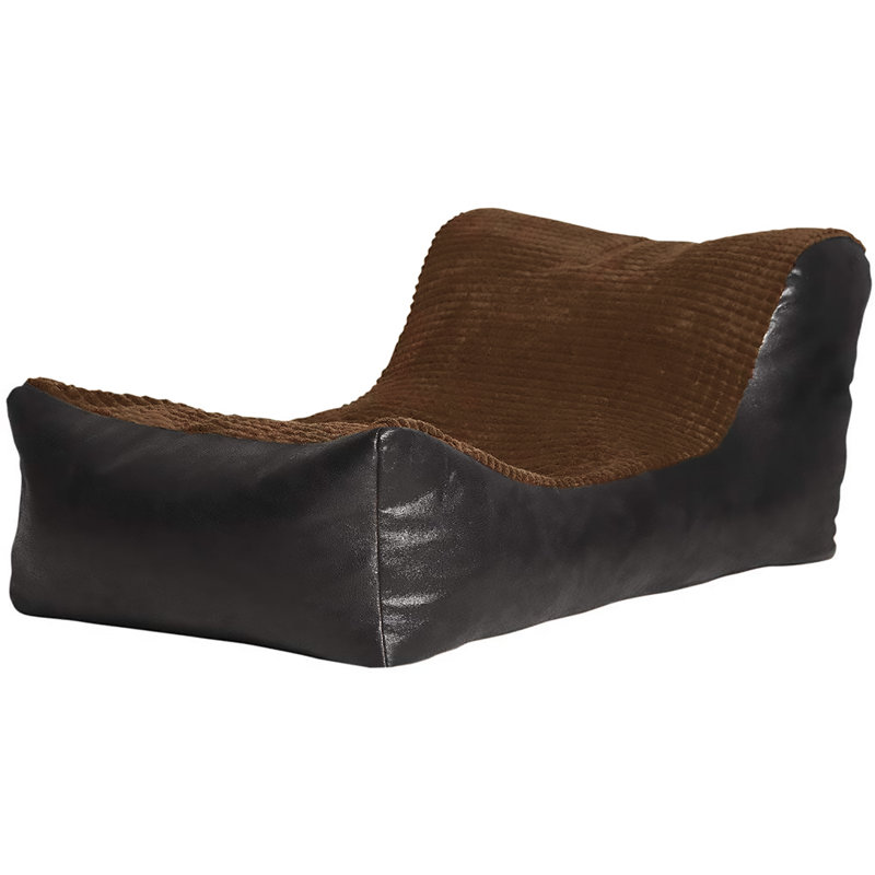 Refillable Bean Bag Lounger, Mocha / Black