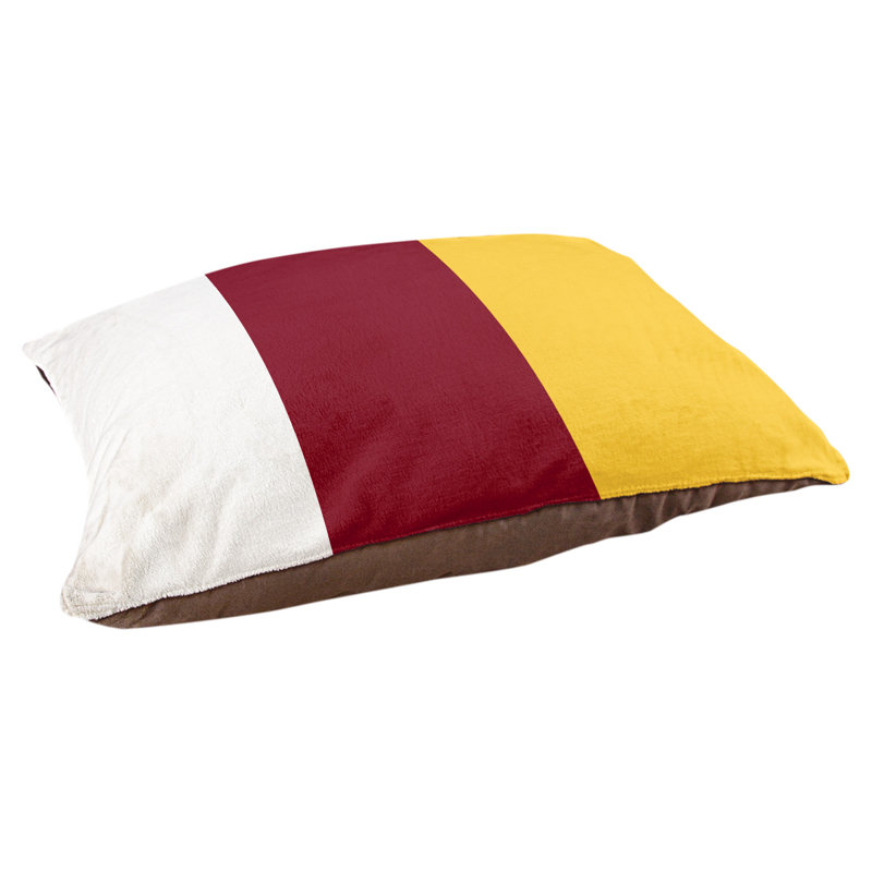 Coussin Ohio Football, Moyen (l 28 po x P 18 po x H 6 po), Milieu marron / jaune