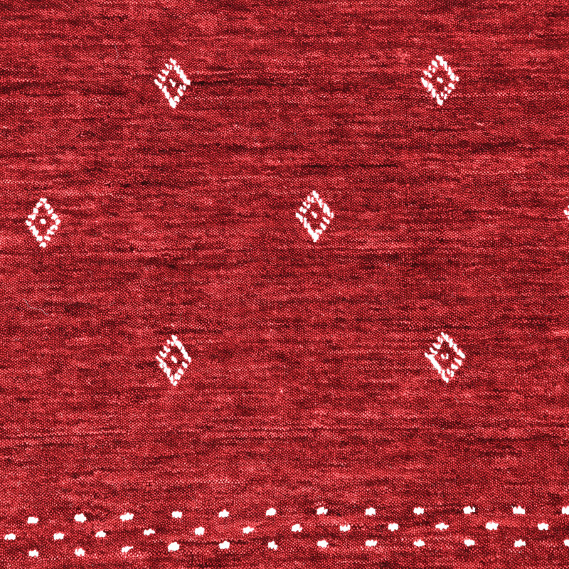 Simi Hand Knotted Cotton/Wool Southwestern Area Rug, Red, Rectangle 8' x 10'
