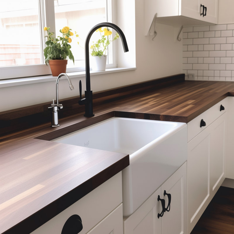 24.75'' Walnut Wood Peel and Stick Backsplash
