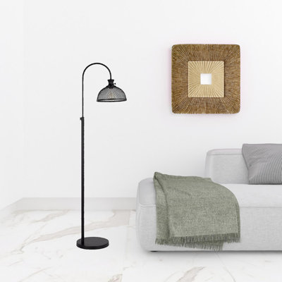 Lampe sur pied de 61 po avec abat-jour dôme bronze