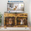 Mobilier de cage pour chien pour 2 chiens, cage double robuste pour chien avec 3 tiroirs-1947067144