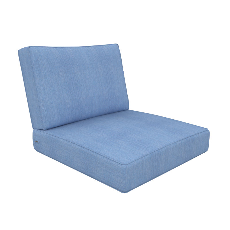 Coussin de siège / dossier Lange Sunbrella® pour l'extérieur Lani, Cast Sunbrella® tissé à la main