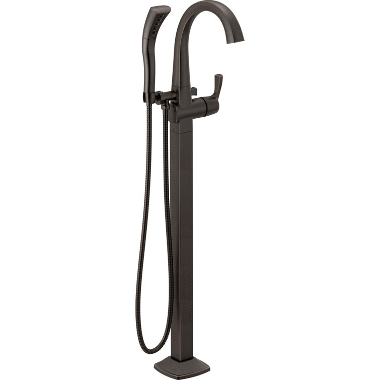 Stryke Single Handle Floor Mounted Freestanding Tub Filler Trim