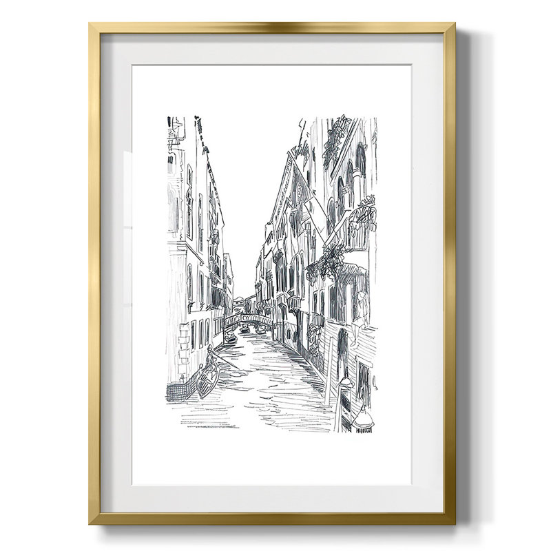 «Stone Aperture IV», reproduction encadrée, Blanc, Papier avec cadre doré