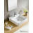 Modern Ceramic Square Vessel Bathroom Sink with Overflow