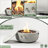 24" Propane Gas Fire Pit Bowl, 50000 BTU Round Steel Fire Pit For Outside Patio Deck Garden Backyard- Grey-224299774