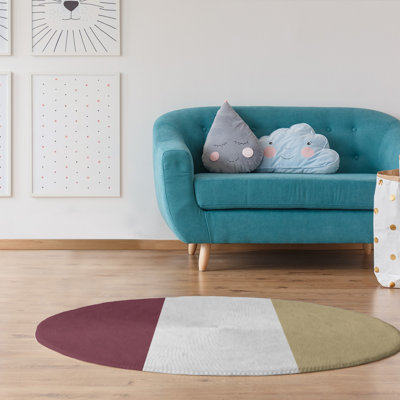 Tapis de zone rouge/beige