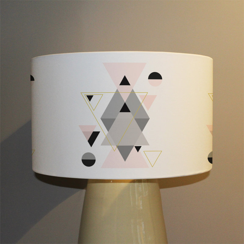 Cotton Drum Lamp Shade ( Uno ), 22cm H x 25cm W x 25cm D