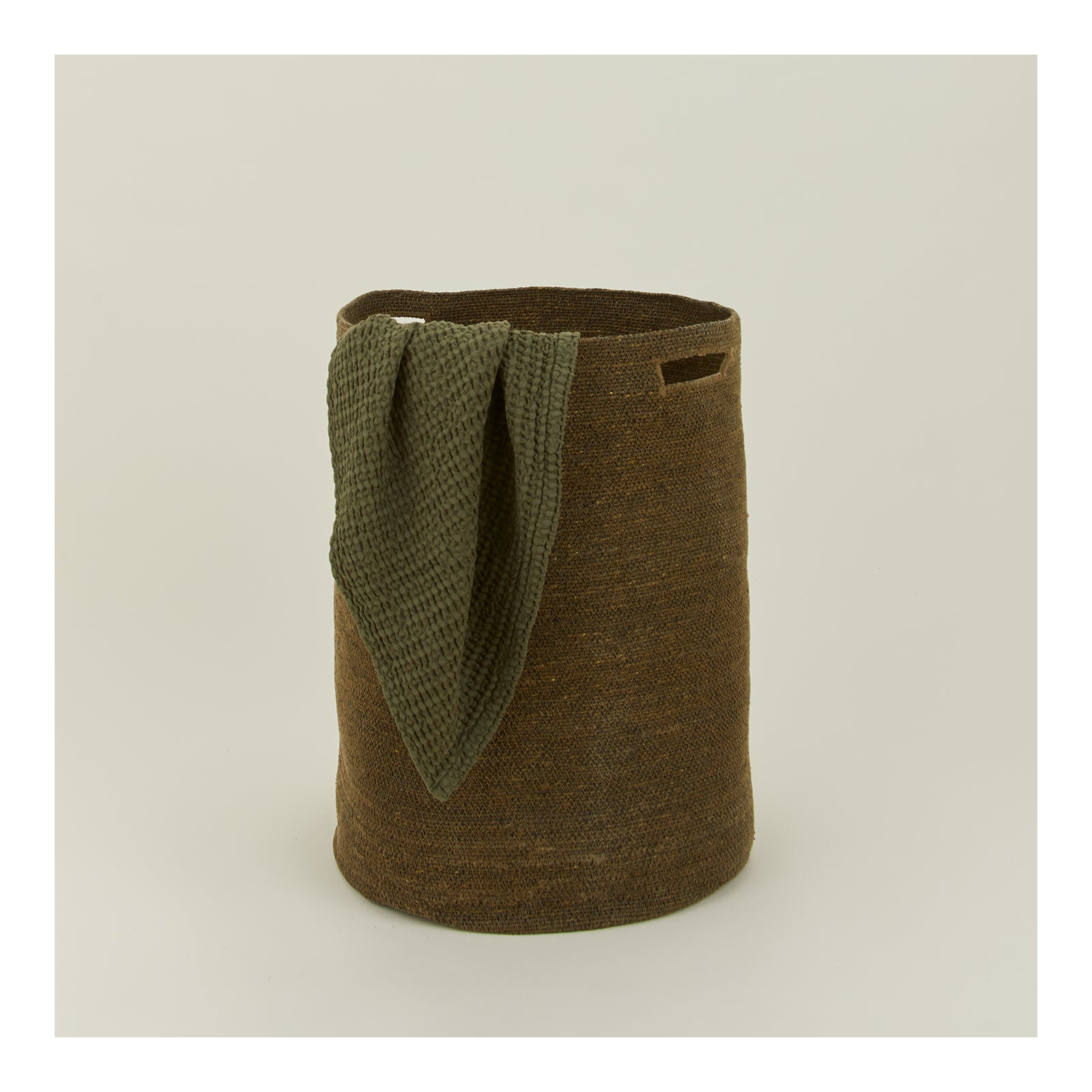 Laundry Hamper with Handles, Olive