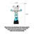 38.58" Blue+Silver Resin+Marble Decorative Objects