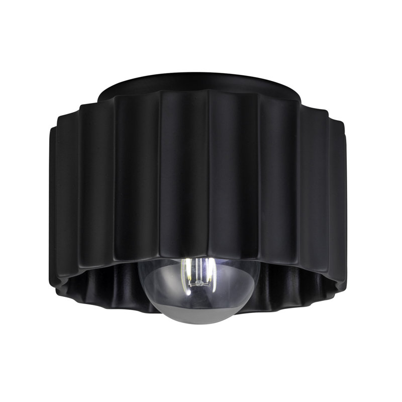 Plafonnier encastré d'extérieur à 1 ampoule Colgate, Noir mat carbone, H 6,5 po x l 10 po x P 10 po