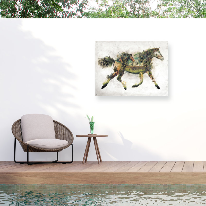 Toile d'extérieur Barrett Biggers Wild Horses, H 14 po x l 19 po