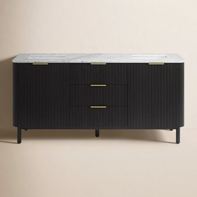 Nova 72" Carrara Marble Double Bathroom Vanity