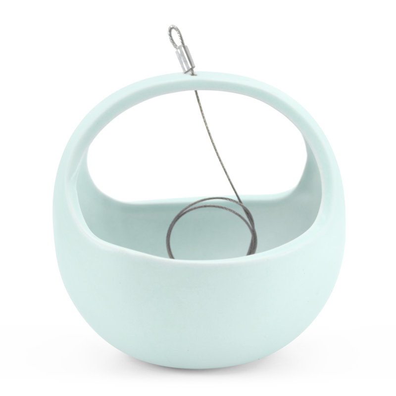 Pot à fleurs suspendu en céramique Tarvo, Menthe