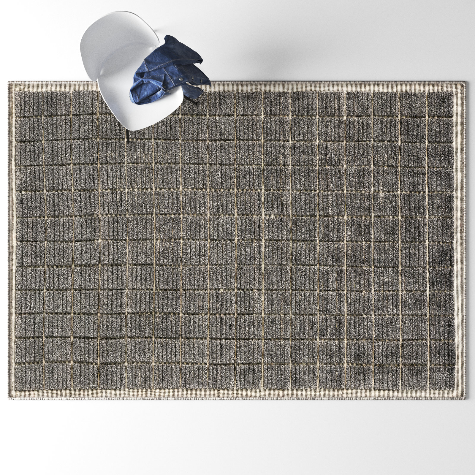 Jacey Handmade Tufted Charcoal Gray Area Rug, Rectangle 10' x 14'