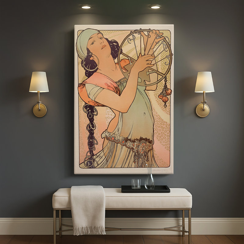 Salomé - Toile tendue avec châssis par Alphonse Mucha, 40 po x 60 po