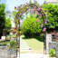 Arche de jardin treillis pour plantes - thermolaquée, 15,67 po Large, en métal noir,