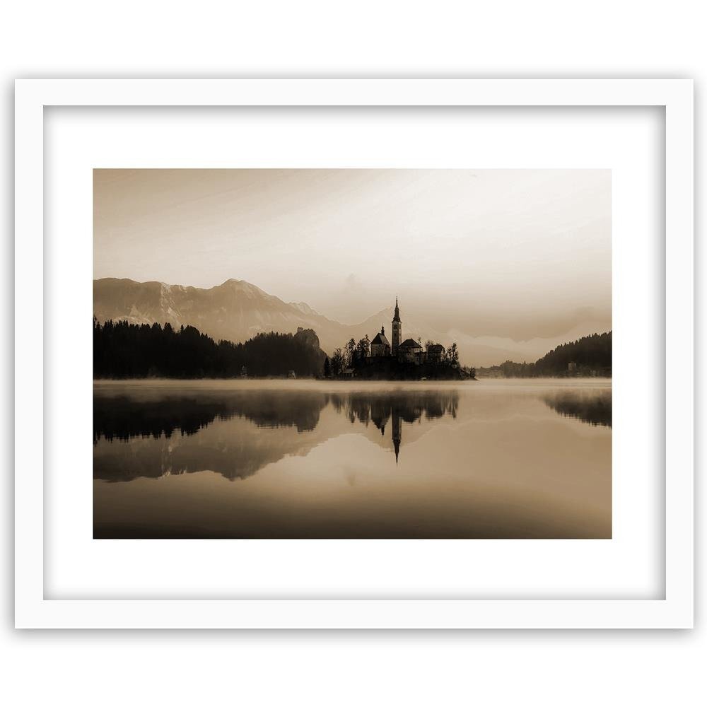 Gerahmter Fotodruck Schloss am Bergsee 1