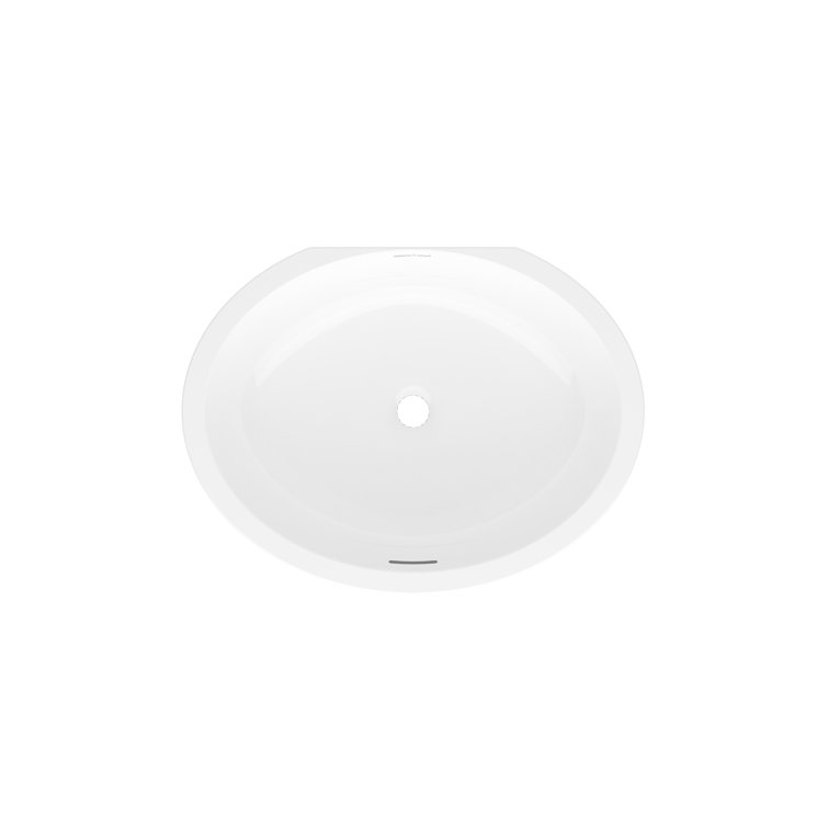 Kaali 60 Oval 23-3/8" Undermount Lavatory Sink in Volcanic Limestone with Internal Overflow