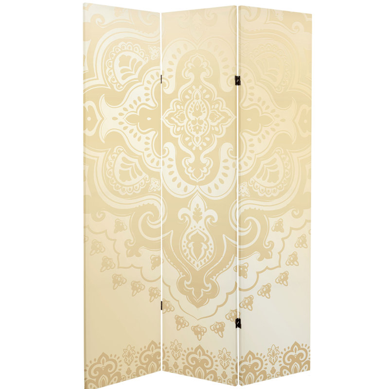 47.25'' 3 - Panel Folding Room Divider, Ivory