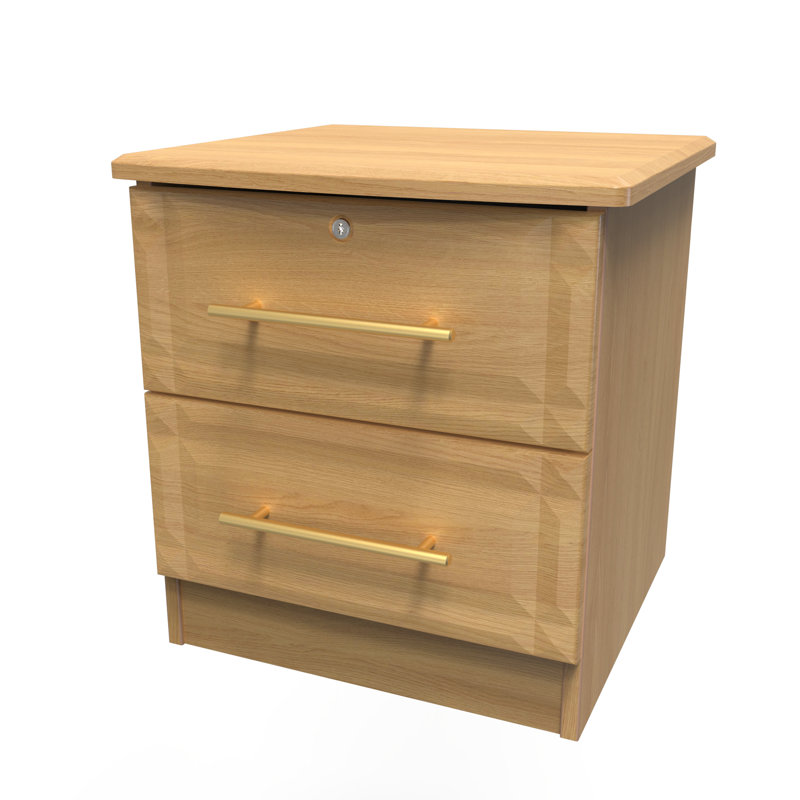 Fully Assembled Ludomila 2 Drawer Bedside Table