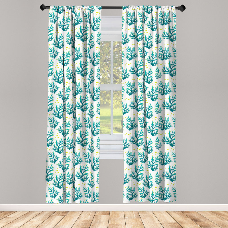 Semi-Sheer Rod Pocket Curtain Panels, 28" x 63"