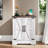 Farmhouse End Table With Charging Station, An Adjustable Shelf And Black Handles And Hinges-2047608715