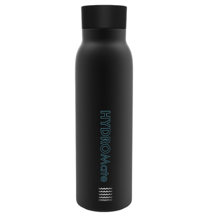 Personalised Metal Water Bottle White / Black 12 Hours Hot 24 Hours Cold  Insulated Double Walled Vacuum Flask Any Name in Modern Design 