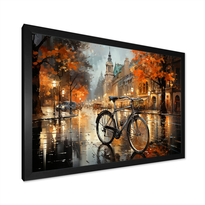 «Vélo Pearl Pursuit» sur toile, H 34 po x l 44 po x P 1,5 po, Cadre simple noir